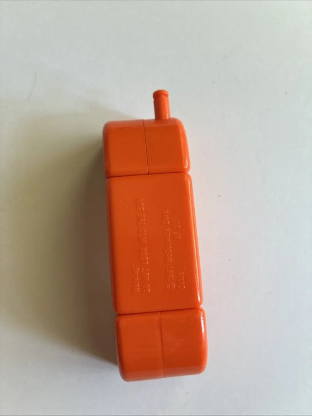 1991 McDonalds Search Team Cell Phone Periscope Happy Meal Toy Orange